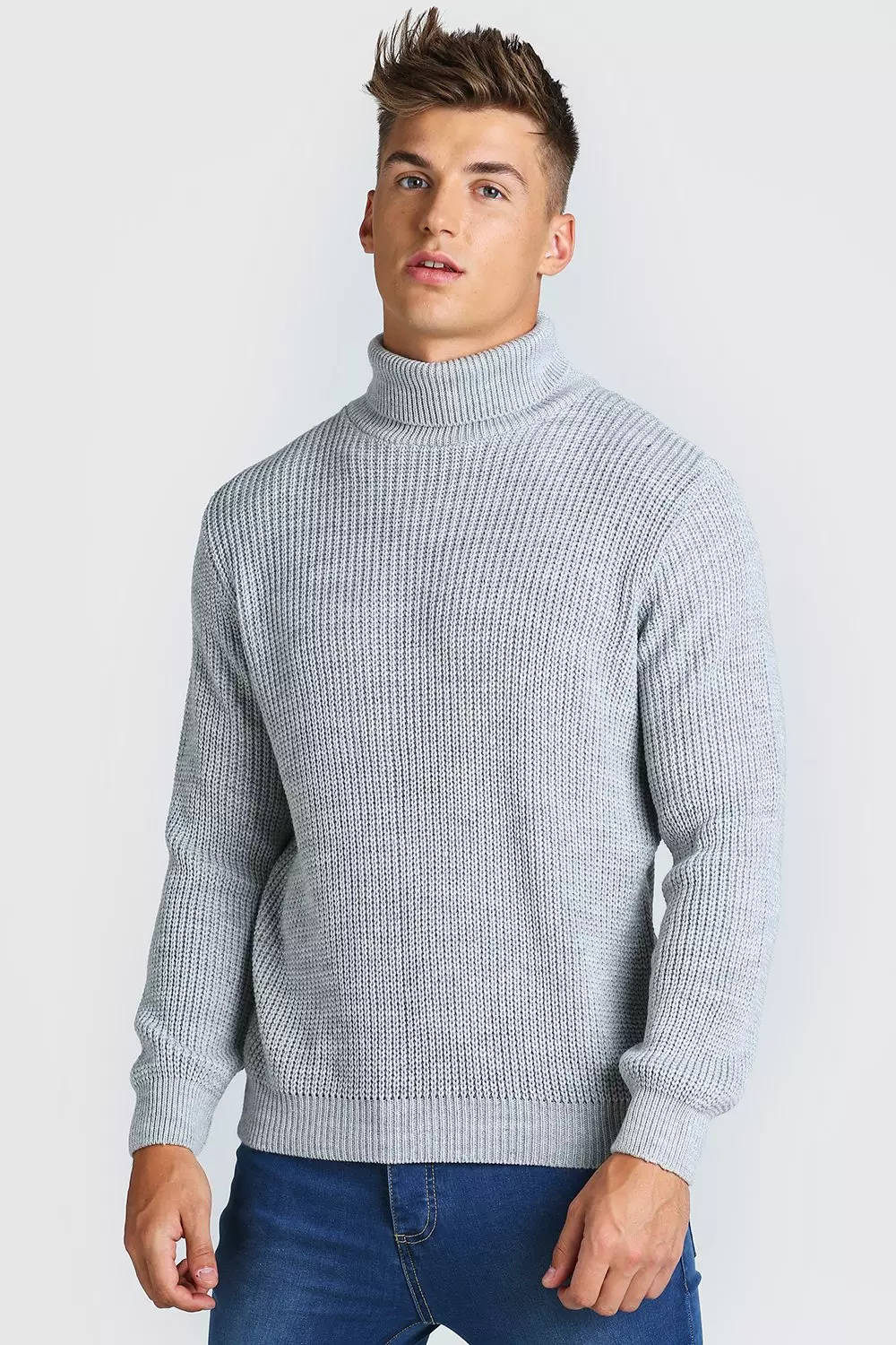 Mens thick polo store neck jumpers